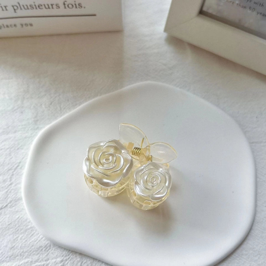 Korean Style Gentle Flower Small Hairpin Female Niche Design Summer  Head Clip Light Luxury High-end Headwear