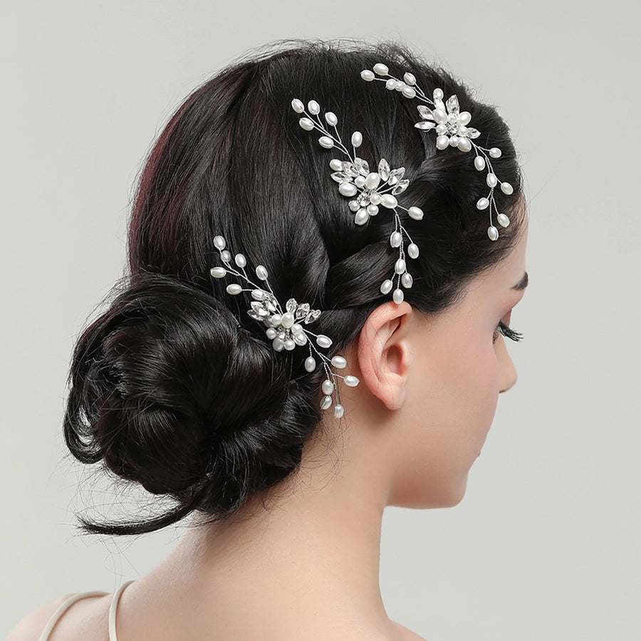 Europe and the United States  Gold Fork White line U-shaped hairpin hair pin headwear factory outlet