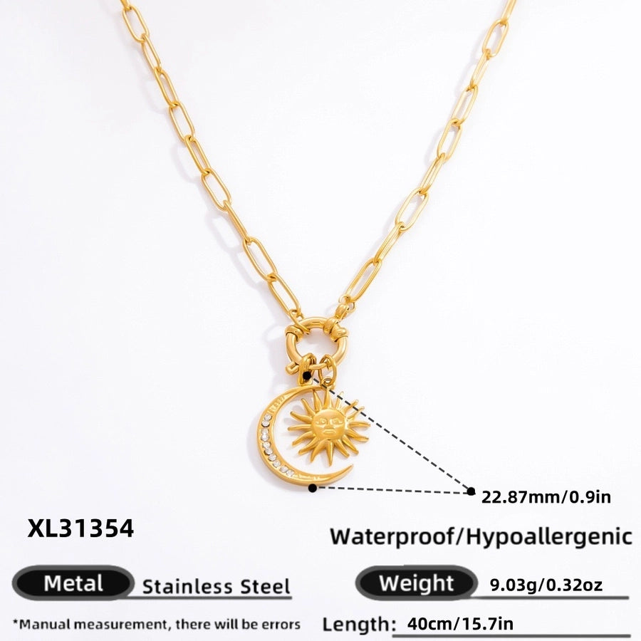 Jewelry Lady Heart Shape 304 Stainless Steel Plating Pendant Necklace