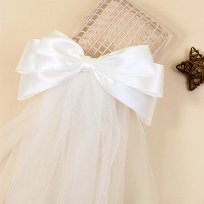 Women's Lady Sweet Bow Knot Cloth Polyester Hair Clip