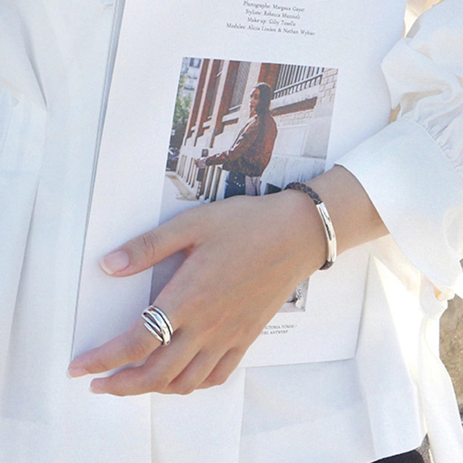 Jewelry Simple Style Knot Copper Open Rings