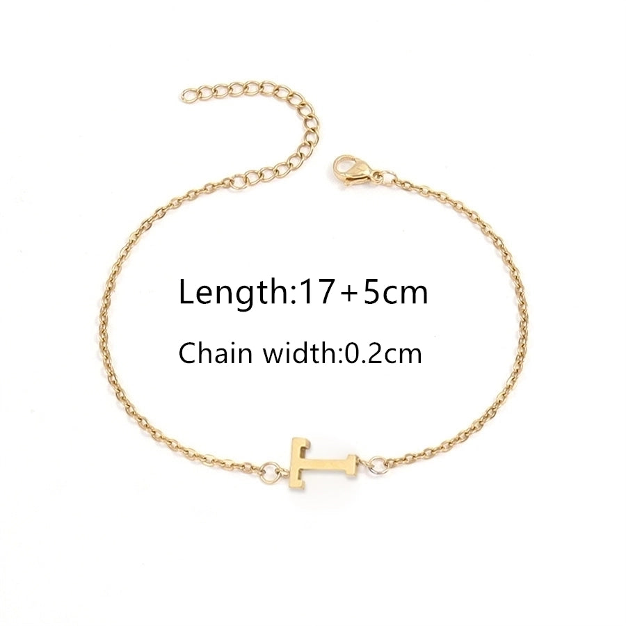 Simple Style Classic Style Letter 201 Stainless Steel 304 Stainless Steel Bracelets In Bulk