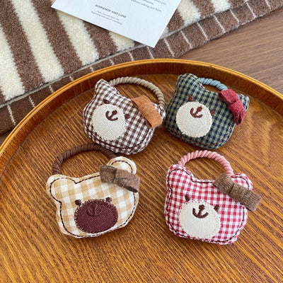 Cute Women's Girl'S Bear Cloth Hair Tie