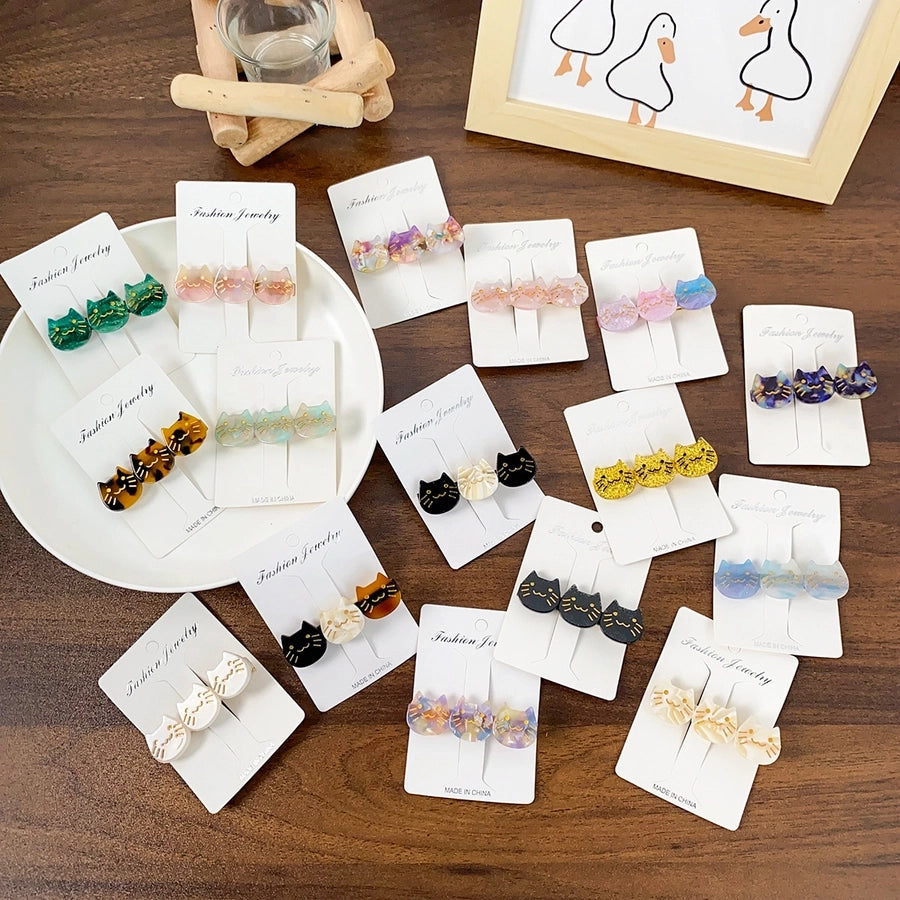 Women's Cute Cat Acetic acid sheets Hair Clip