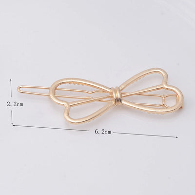 fashion geometric metal plating hair clip