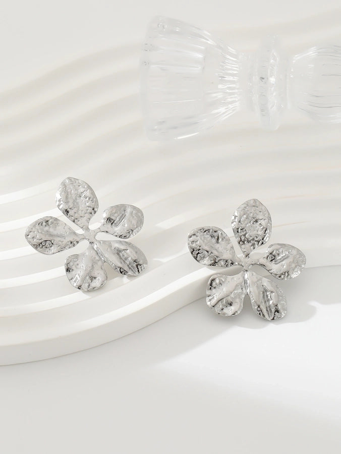 1 Pair Exaggerated Simple Style Oversized Flower Butterfly 304 Stainless Steel Ear Studs