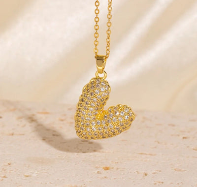 Copper Plating Heart Shape Pendant Necklace