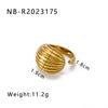 Jewelry Simple Style Classic Style Geometric 304 Stainless Steel 18K Gold Plated Rings