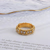 Jewelry Simple Style Geometric 304 Stainless Steel Zircon Rings