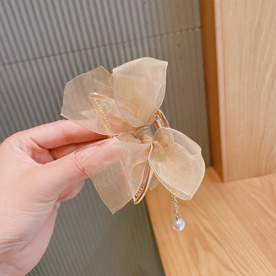 vintage style bow knot alloy cloth hair claws