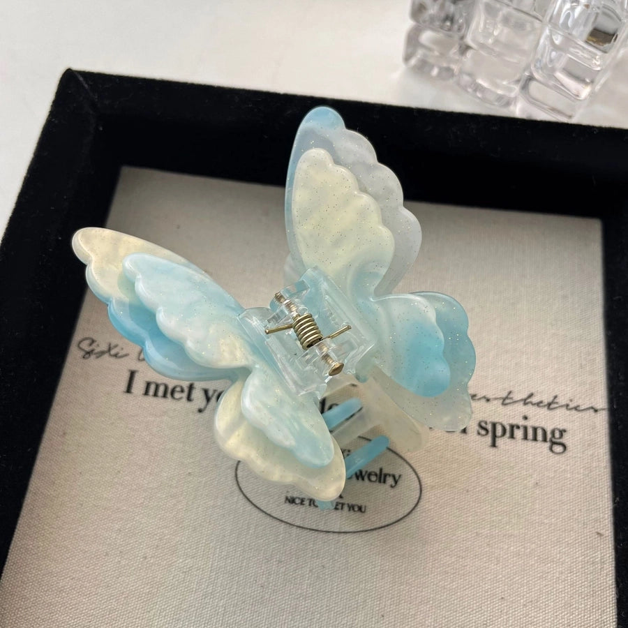 Women's Sweet Cool Style Butterfly Metal Plating Hair Claws