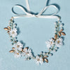 fashion fabric simulation flower pearl headband