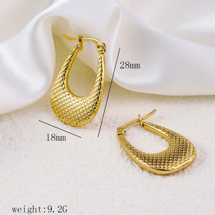 1 Pair Simple Style Commute Geometric Heart Shape Plating Titanium Steel Drop Earrings Earrings Ear Studs