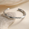 Retro Simple Style Commute Geometric 304 Stainless Steel Cuff Bracelets In Bulk