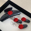 Women's Korean Style Flower Acetic acid sheets Hair Claws