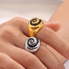 Jewelry Casual Exaggerated Circle Titanium Steel Enamel Rings