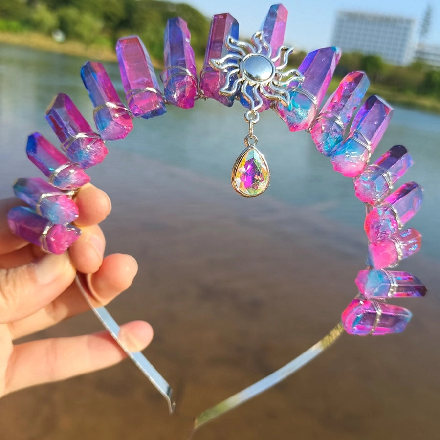 fashion geometric gem handmade plating hair band 1 piece