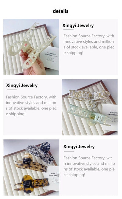 Super Fairy ~ Three-dimensional Bow Acetic Acid Grab Clip Temperament Gentle Ribbon Hairpin Sweet Large Shark Clip Women's Hair Accessories