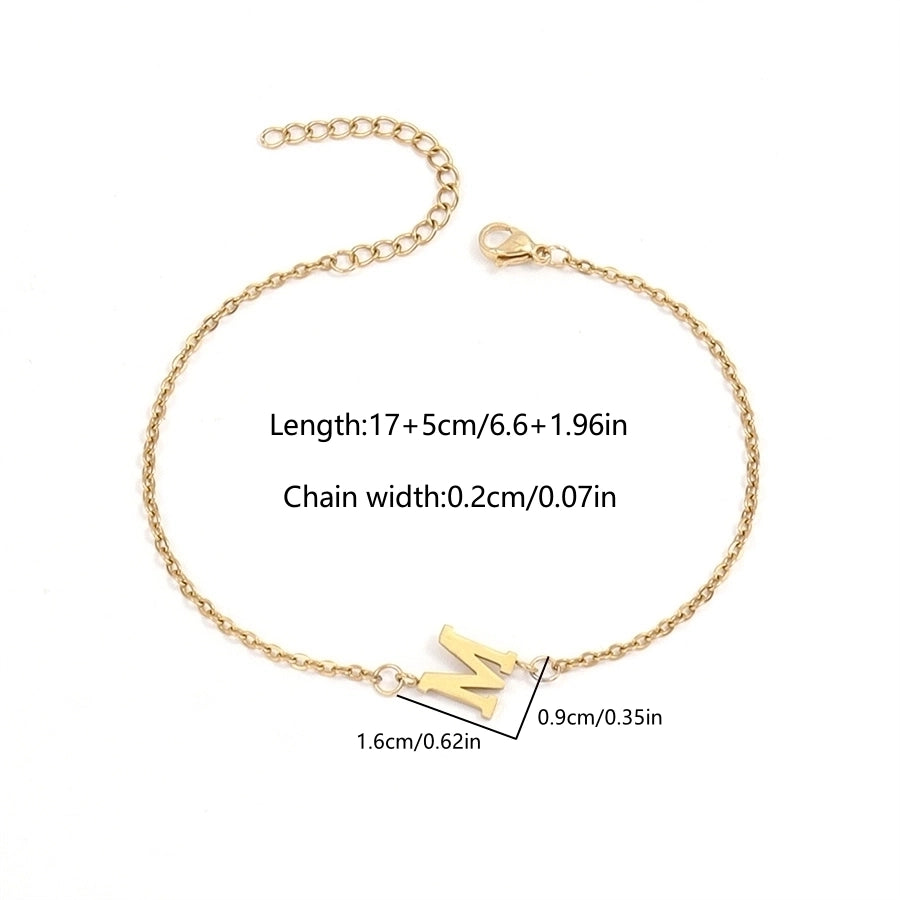 Simple Style Classic Style Letter 201 Stainless Steel 304 Stainless Steel Bracelets In Bulk