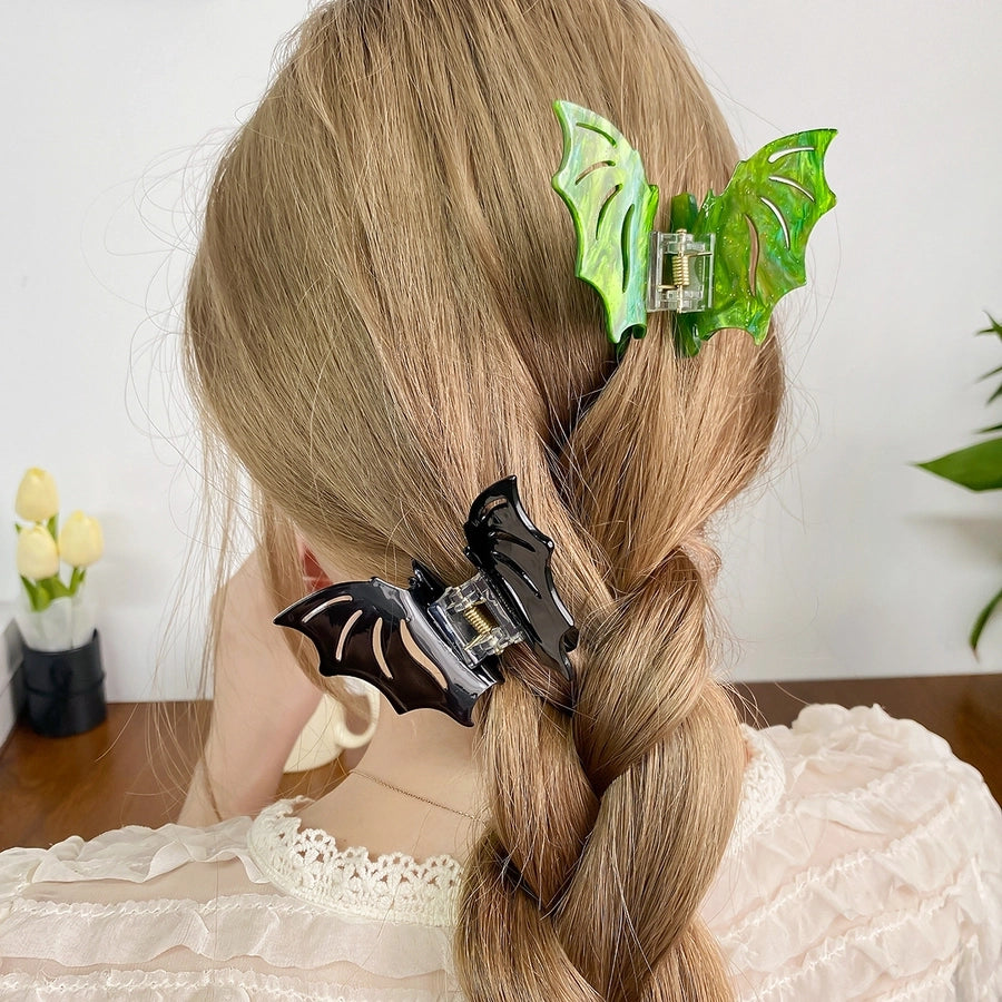 Halloween Funny Women's Bat Arylic Hollow Out Hair Claws