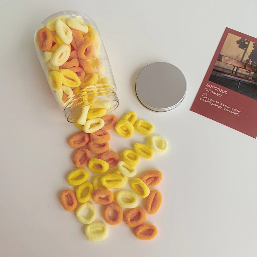 korean simple gradient boxed plush towel circle box of seamless hair ring set