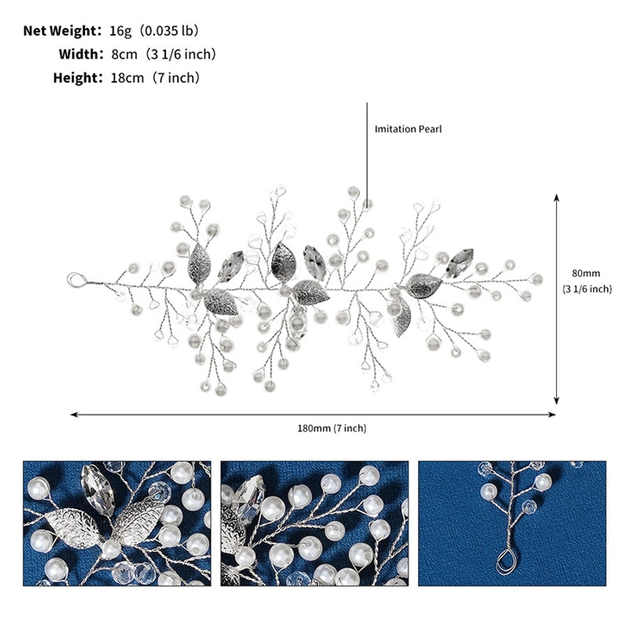 elegant princess lady flower artificial crystal artificial pearl hair band