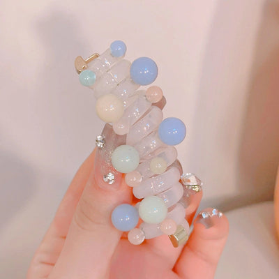 Women's Cute Sweet Round Plastic Hair Tie