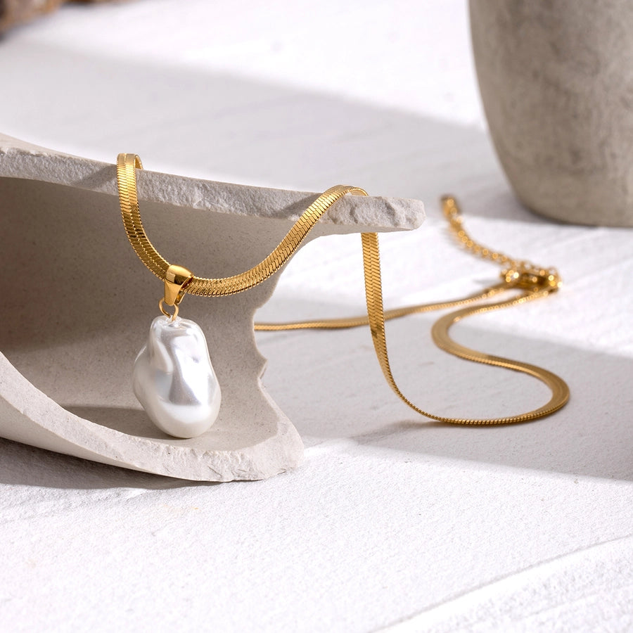 Jewelry Simple Style Classic Style Irregular 304 Stainless Steel Pendant Necklace