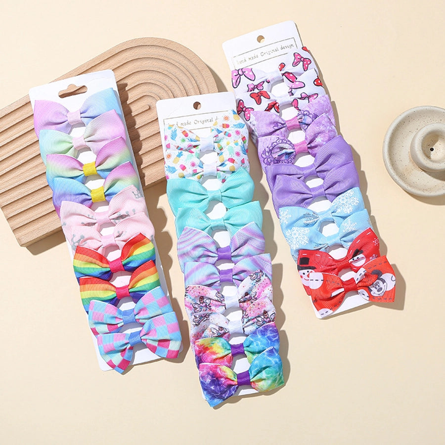 Girl'S Sweet Korean Style Bow Knot Polyester Hair Clip