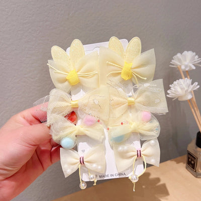 Girl'S Sweet Bow Knot Cloth Hair Clip