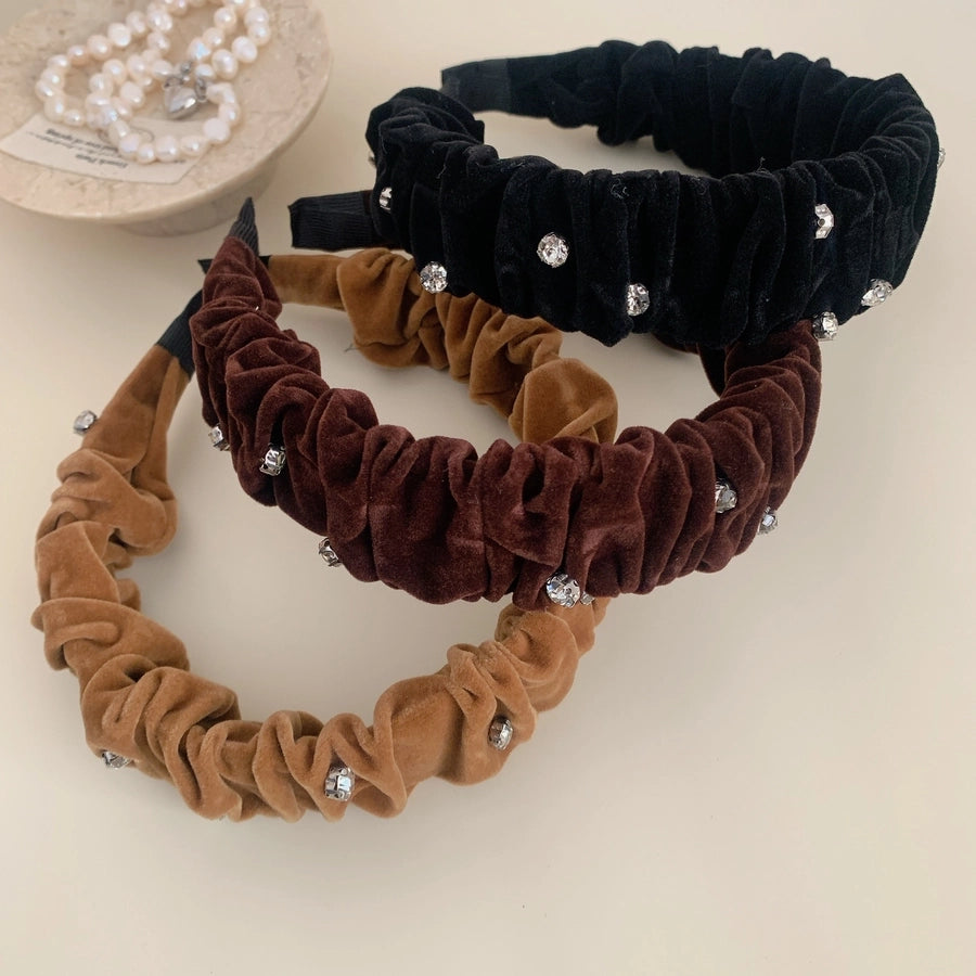 Women's Elegant Simple Style Solid Color Geometric Cloth Hair Band