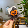 Halloween Hip-Hop Funny Women's Pumpkin Skull Alloy Gauze Hair Clip