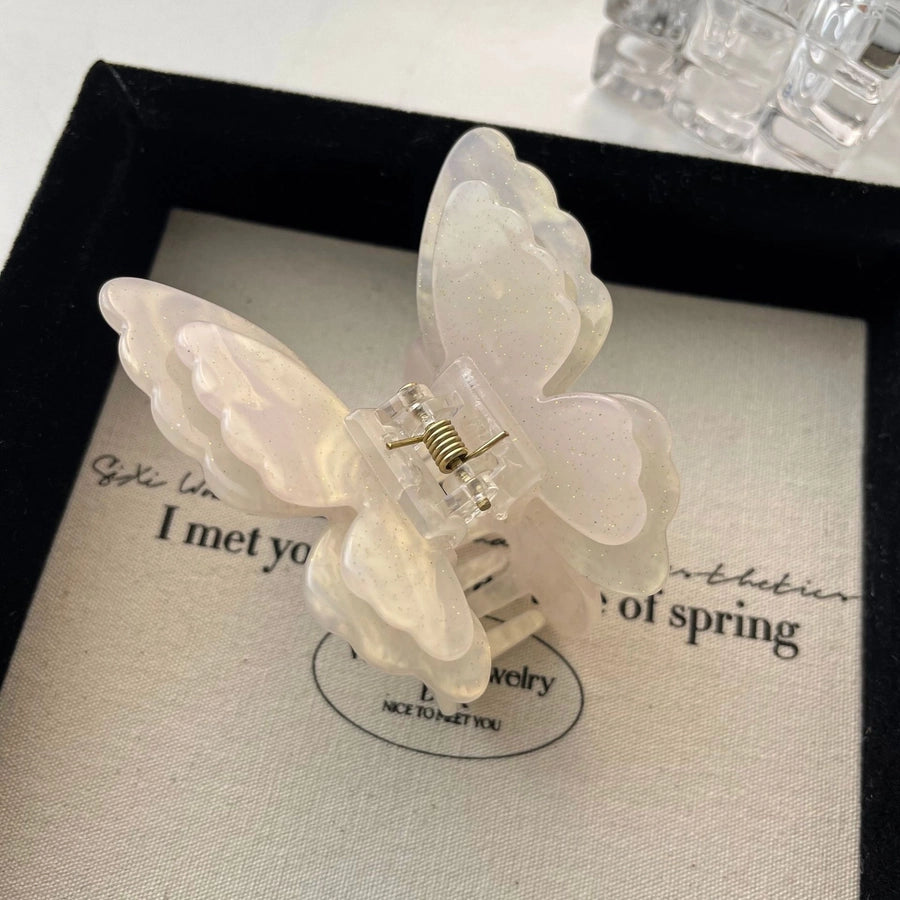 Women's Sweet Cool Style Butterfly Metal Plating Hair Claws