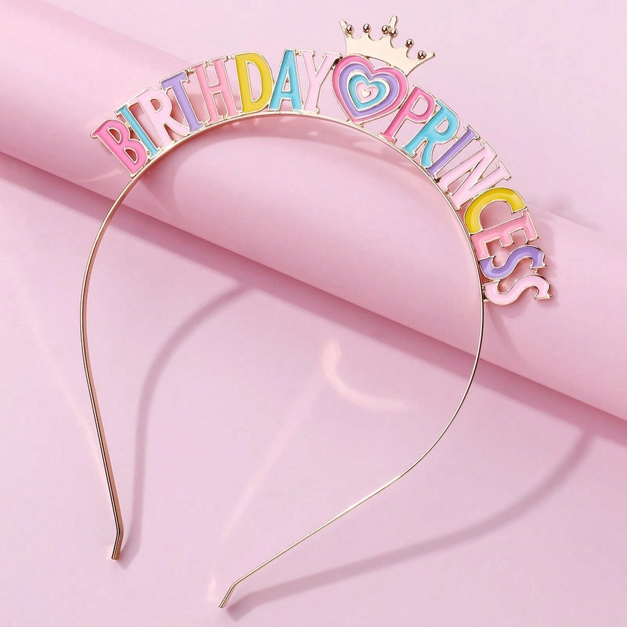 Girl'S Princess Cute Letter Zinc alloy Plating Hair Band