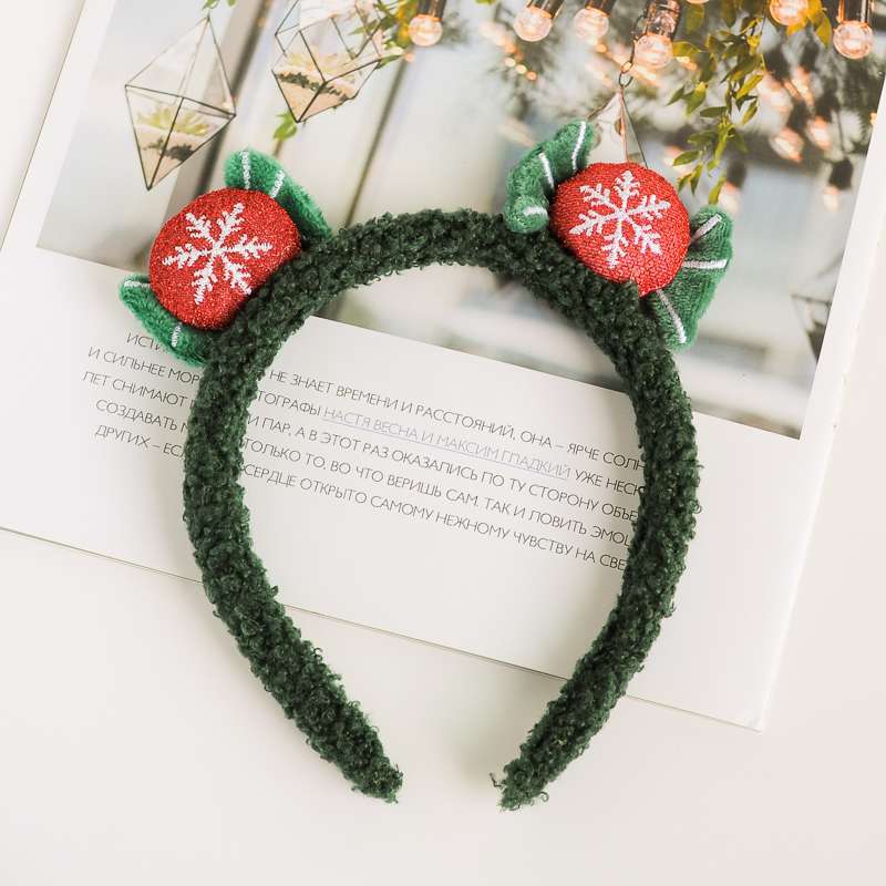 Christmas Fashion Women'S Antlers Flocking Handmade Hair Band