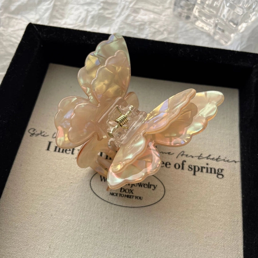 Women's Sweet Cool Style Butterfly Metal Plating Hair Claws