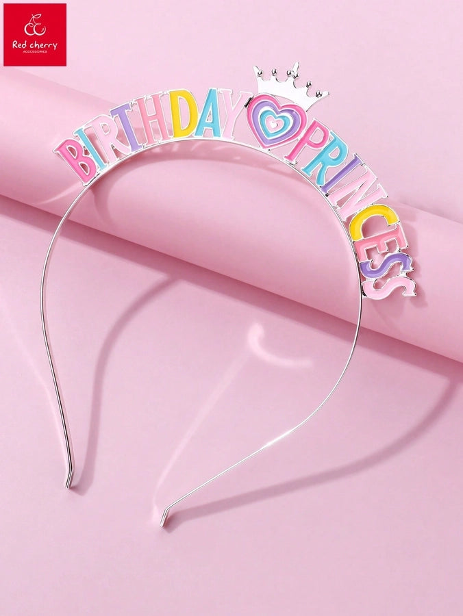 Girl'S Princess Cute Letter Zinc alloy Plating Hair Band