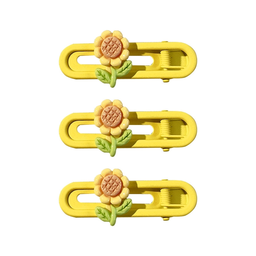 cute flower resin stoving varnish hair clip