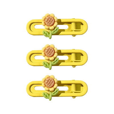 cute flower resin stoving varnish hair clip