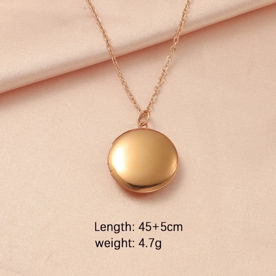Jewelry IG Style Modern Style Classic Style Round 304 Stainless Steel Plating Pendant Necklace