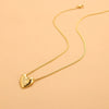 Jewelry Simple Style Heart Shape 304 Stainless Steel Zircon 18K Gold Plated Pendant Necklace