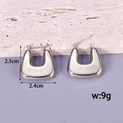 1 Pair Simple Style Geometric 304 Stainless Steel 18K Gold Plated Ear Studs