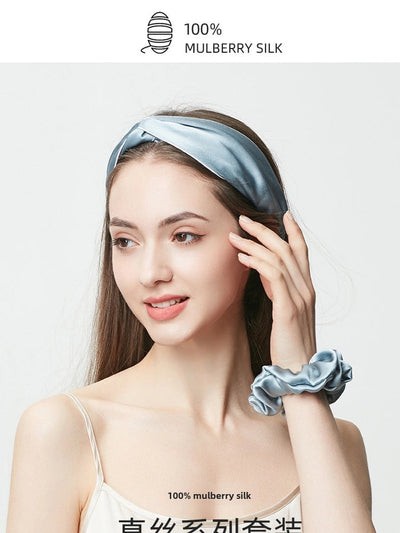 Strictly Selected 19 Mm Silk Hair Band Hair Ring Head Flower 100%  Silk Large Intestine Hair Ring Bright Color Hair Accessories Light Luxury Gift