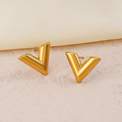 Jewelry Elegant Simple Style Geometric 304 Stainless Steel Gold Plated Bracelets Earrings Necklace