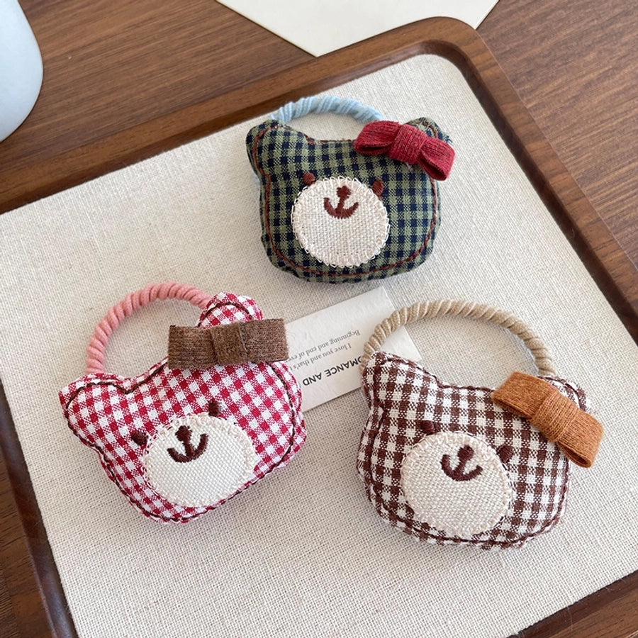 Cute Women's Girl'S Bear Cloth Hair Tie