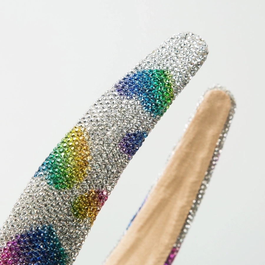 Women's Simple Style Color Block Cloth Inlay Rhinestones Hair Band