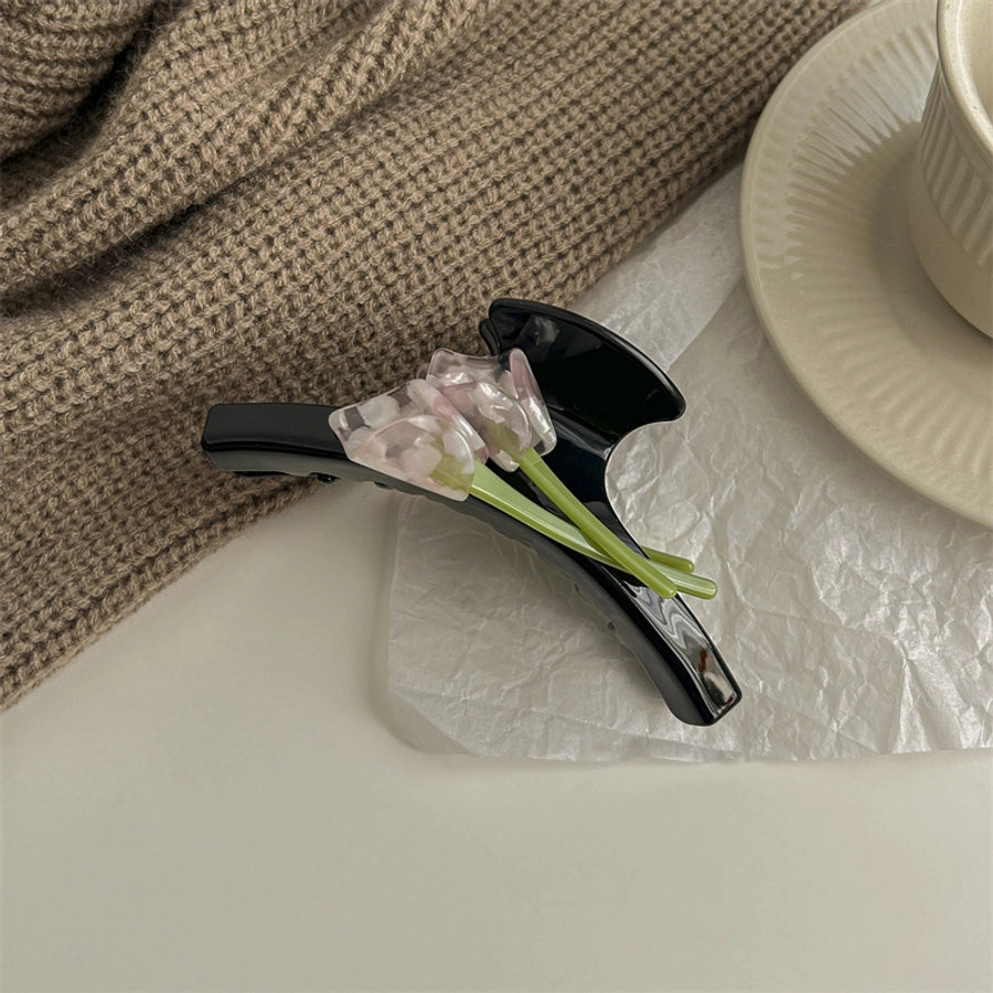 Women's Elegant Simple Style Flower Acetic acid sheets Hair Claws