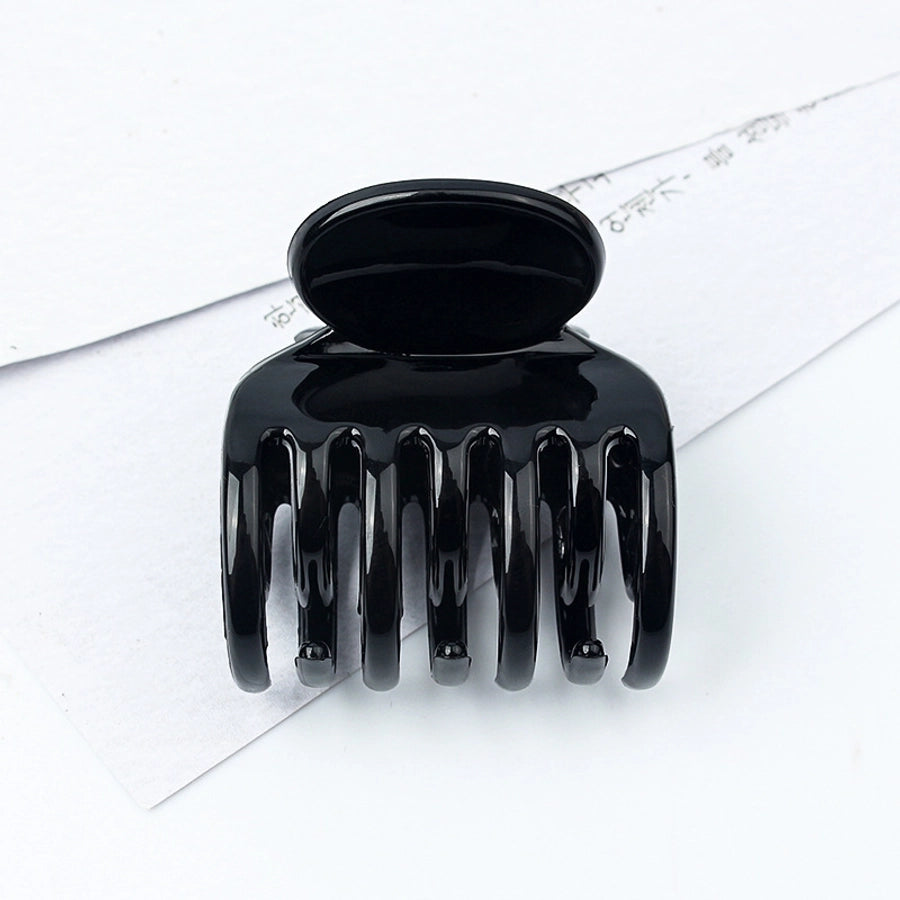 simple style solid color plastic resin hollow out hair claws 1 piece