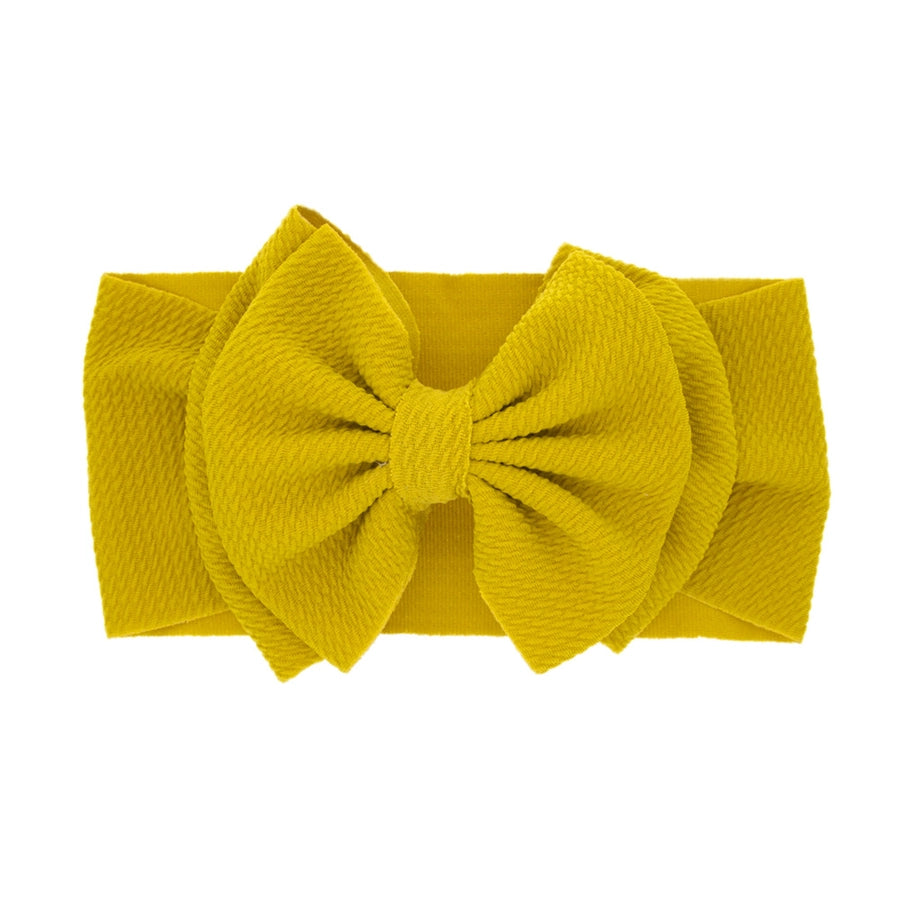 fashion children's solid color double-layer bowknot hairband