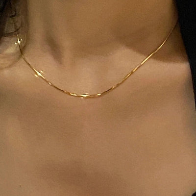 Jewelry Elegant Simple Style Solid Color Titanium Steel Plating Necklace